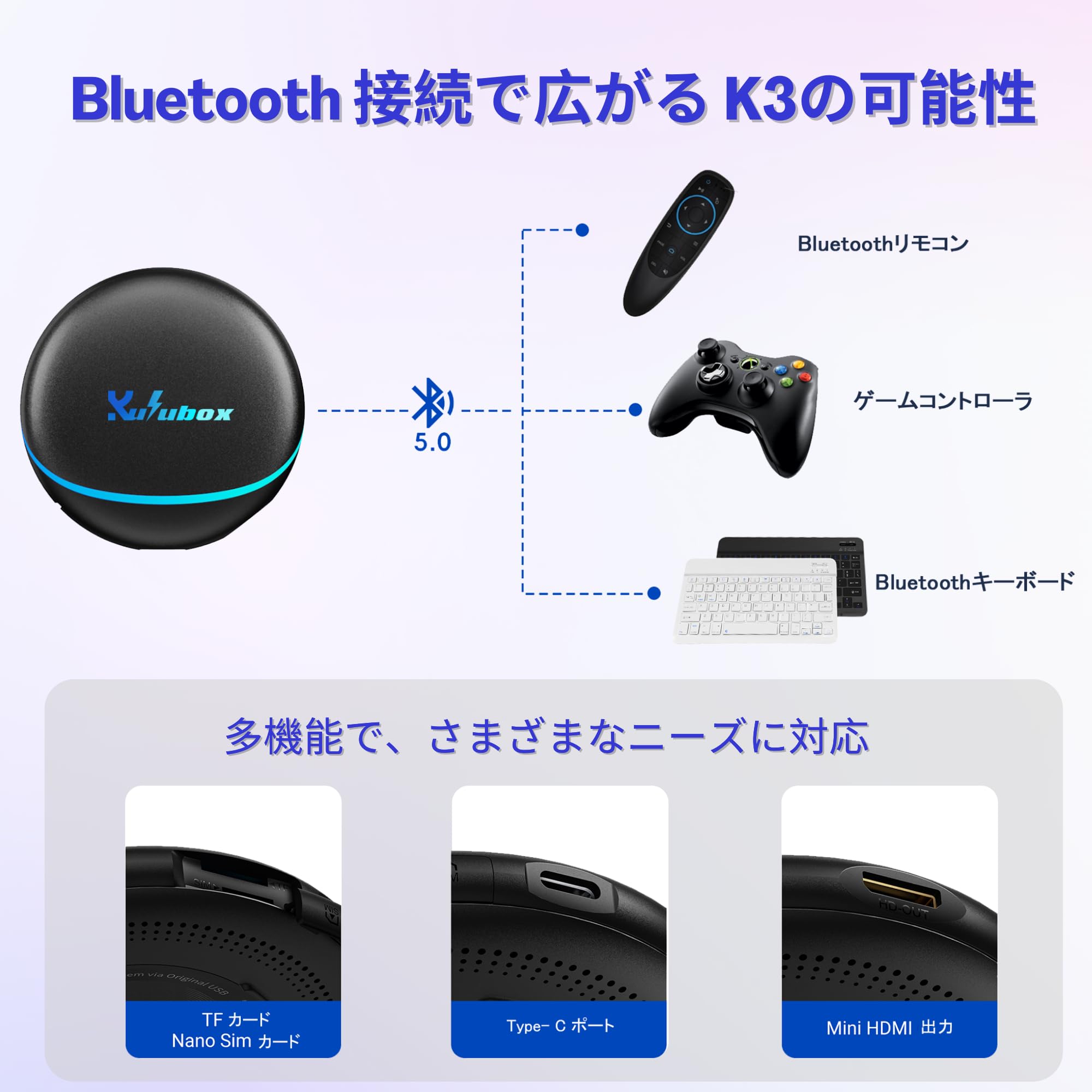Amazon.co.jp: KULU BOX K3 Android12 CarPlay Ai Boxワイヤレス