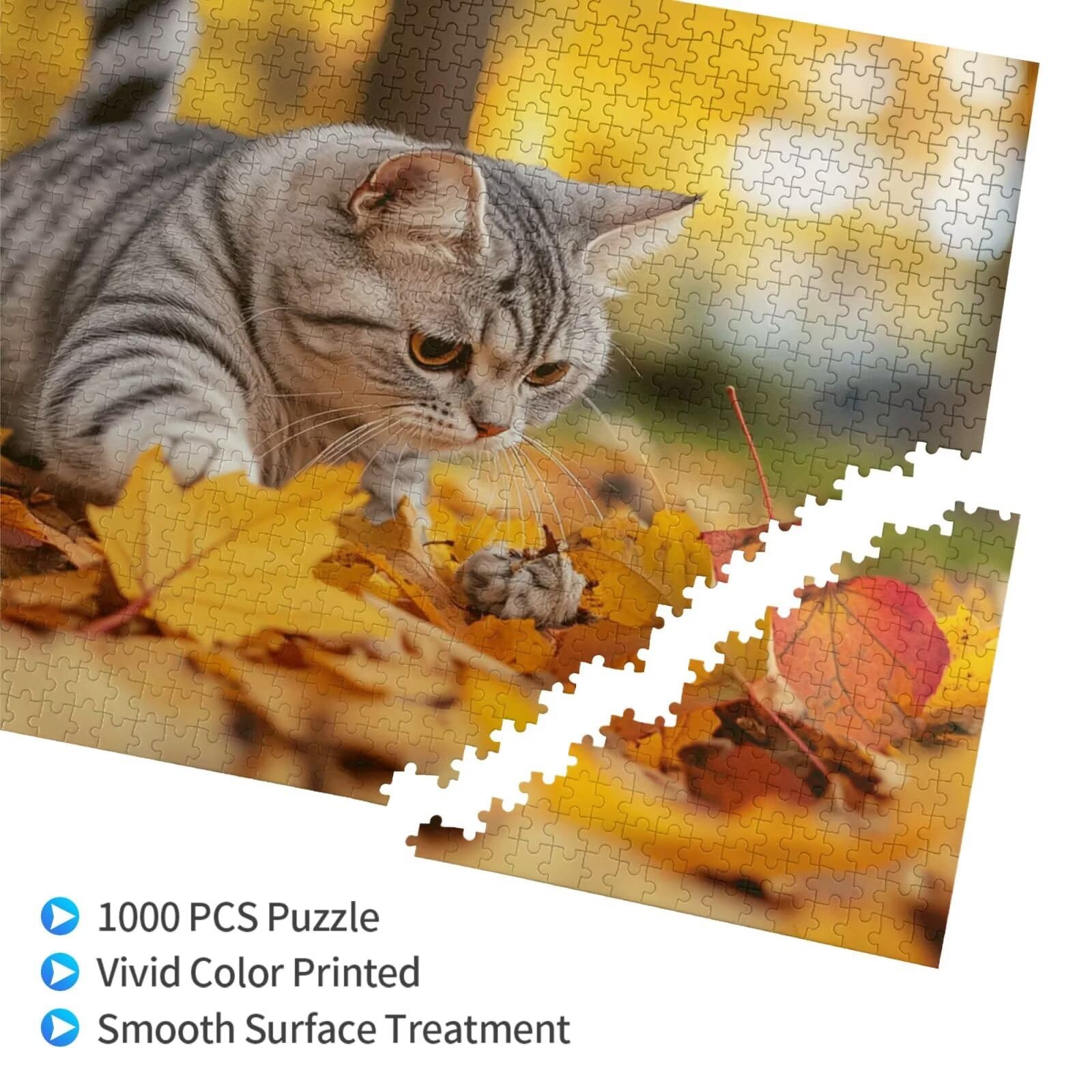 Puzzle z kotem, 3000 elementów, pułapki, puzzle dla dorosłych, z pudełkiem na prezent, "zrób to sam", duże drewniane puzzle dla dorosłych, gra zręcznościowa dla całej rodziny, prezenty dla kobiet, 81