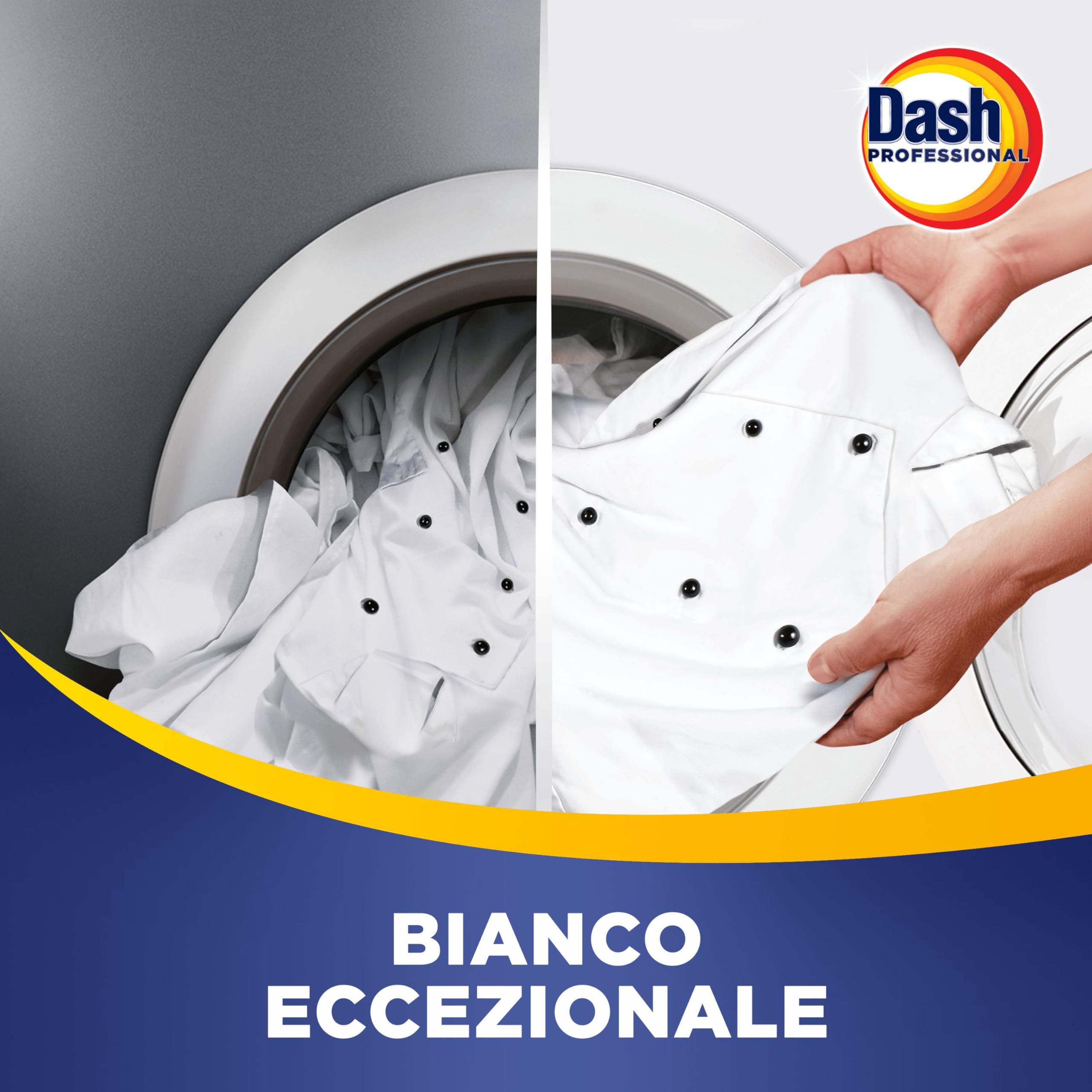 Dash Professional Detersivo Liquido Per Bucato Classico, 110 lavaggi, 4.95l, Efficace su tutti i tipi di macchie grasse, Per uso professionale
