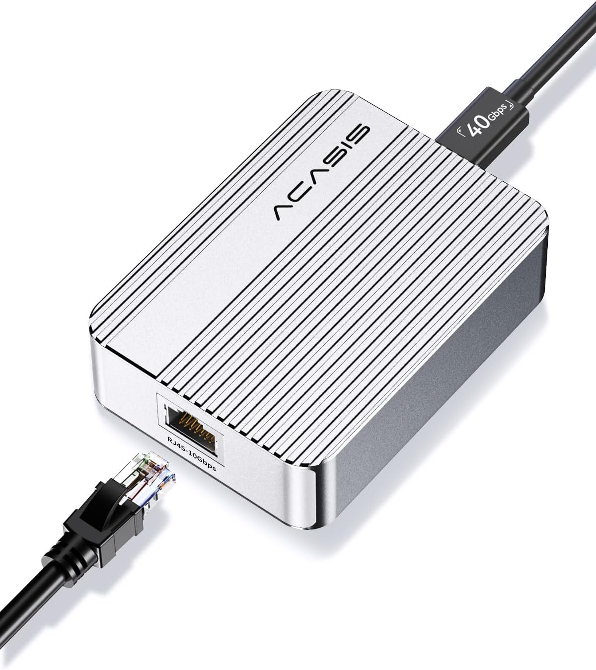 ACASIS USB4 to 10Gb Ethernet Adapter Aluminum Housing USB-C to 10 Gigabit Network Adapter Compatible Thunderbolt 3/4/5 10gb Ethernet Adapter for Video Editing & NAS Mac/Windows (Driver Required)