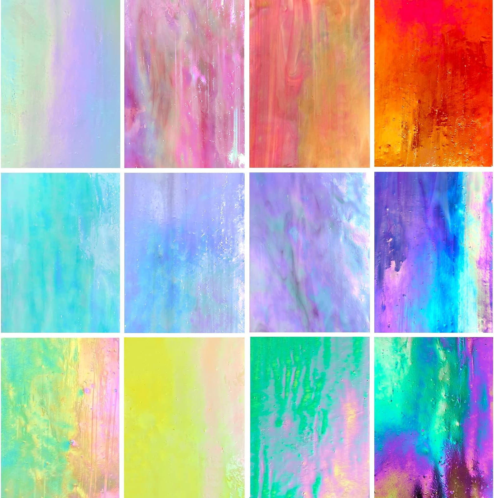 Stained Glass Sheets / Rainbow Iridescent