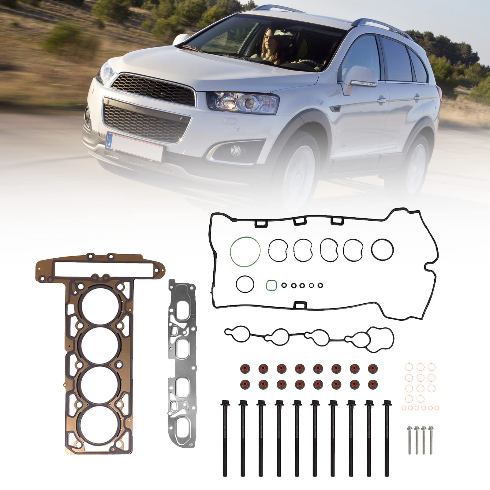 de Motor 64 Uds. Kit de Pernos de Junta de Culata de Motor Ma 9761246760 Reemplazo para Verano 2.4L
