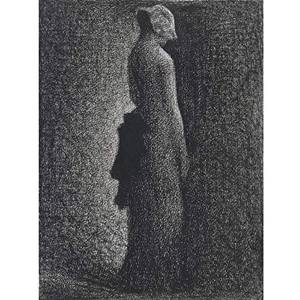 Georges Seurat The Black Bow Art Print Canvas Premium Wall Decor Poster Mural