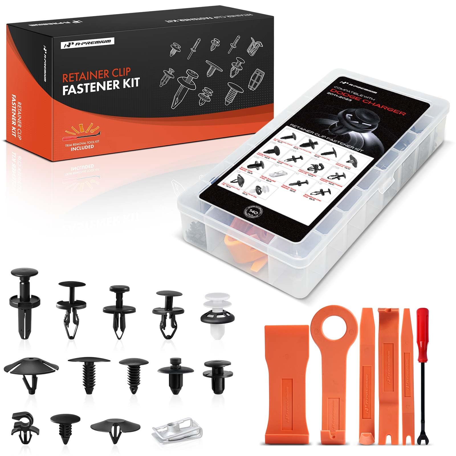 Behn スクリューリガチャー、ギャップ Amazon.com: A-Premium 140 PCS 14 Sizes Car Retainer Clip Kit