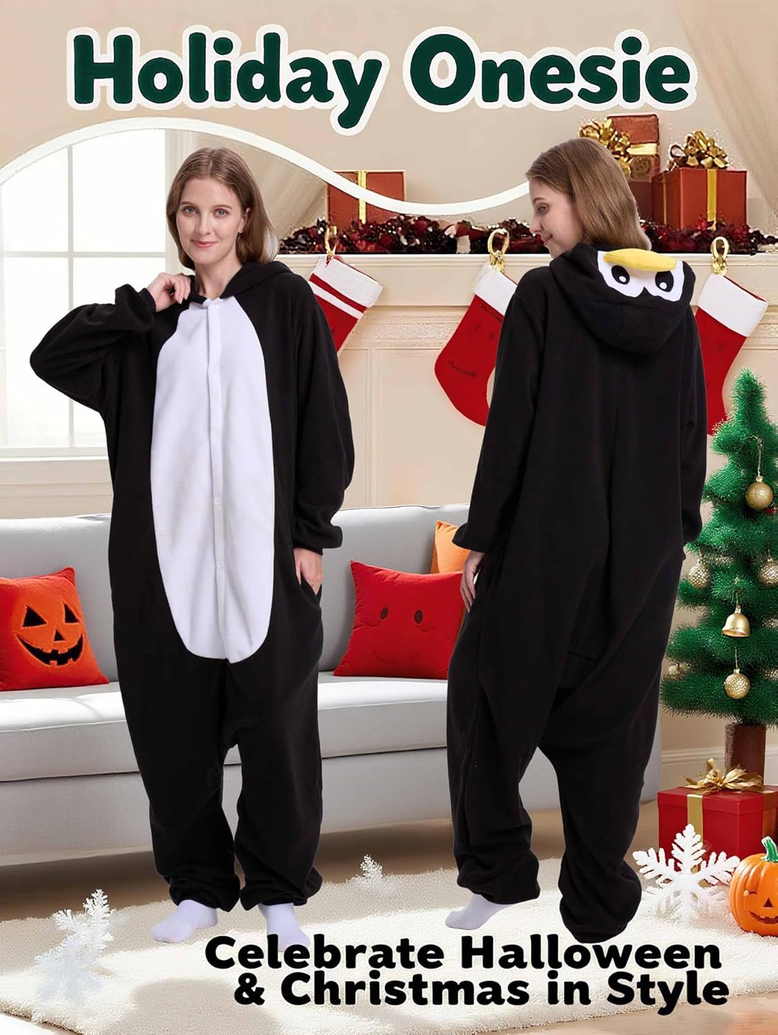 Animal Onesie Pajamas for Adults Halloween costumes Cosplay Homewear Sleepwear Cosplay Parties - Image 4