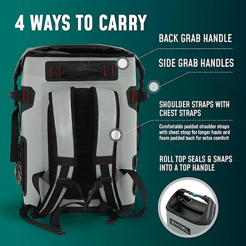 Miniatura 4 de Engel BP25 - Enfriador de mochila de alto rendimiento de 25 cuartos de galón