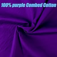 Vista 3 de The Yard, tela de algodón morado de 2 yardas, tela de popelina de algodón natural, 59 pulgadas de ancho, tela 100% algodón, muselina bordada suave