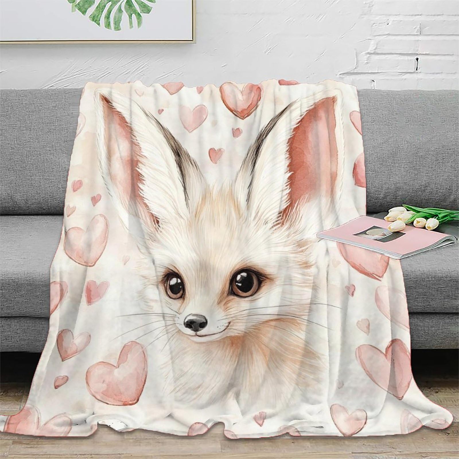 Couverture moelleuse renard 3D le cadeau de créateur parfait pour jeunes couples