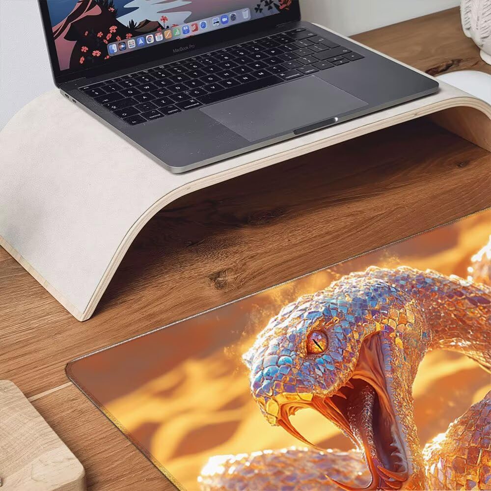 Podkładka pod mysz XXL Podkładka pod mysz na biurko 1800x900 mm poprawia precyzję i szybkość dzięki antypoślizgowej gumowej podstawie i zszytym krawędziom Trwała wygodna zabawa (zwierzę węża) xR8-152