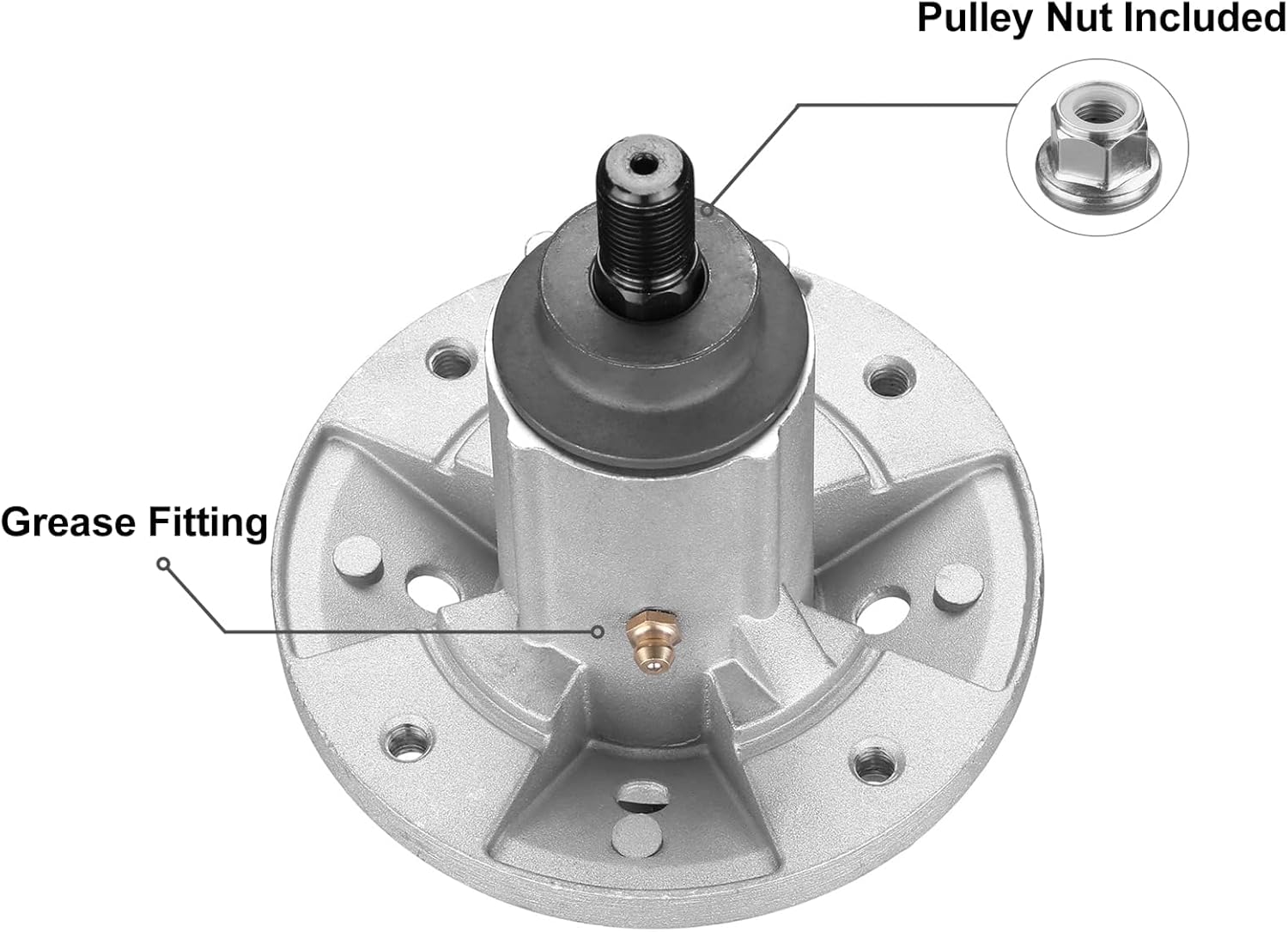 GY20454 Spindle Fit for John Dee re Mower - Spindle Assembly Fit for John Dee re LA135 LA115 LA125 LA105 LA130 D140 D130 D105 D110 L110 X110 42" 48" Lawn Mower Tractor, Replace GY20962, 2 PACK