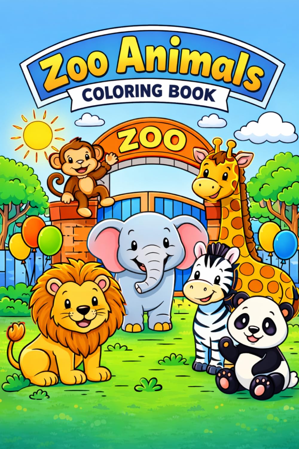 Zoo Animals: Coloring Book