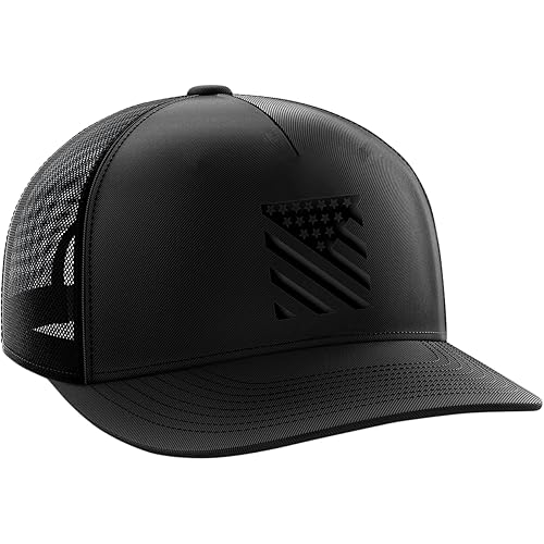 Patriotic American Crest PVC Embossed Flag Snapback Hat for Men and Women