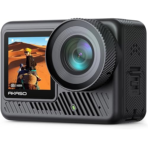AKASO Brave 8 Lite 4K60 Action Camera - 33ft Waterproof Underwater Camera, 48MP Photos, Ultra HD Video, HDR, Touch Screen, 5G WiFi, SuperSmooth Stabilization, 8X Slow Motion with Accessories Kit