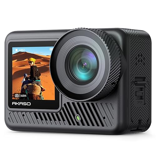 AKASO Brave 8 Lite Waterproof Action Camera with 4K60 Ultra HD Video, 20MP Photos, HDR, Touch Screen, SuperSmooth Stabilization, 8X Slow Motion, Zoom, Super Wide Angle, Remote Control and Accessories