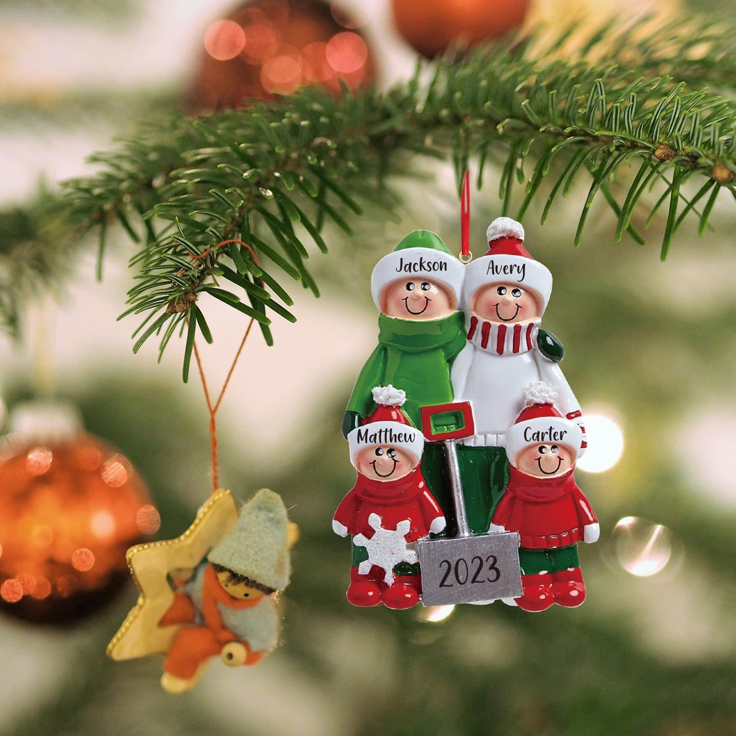 2 Stück Personalisierte Weihnachtsbaum Anhänger - Acryl Weihnachtsschmuck Zum Selbstgestalten