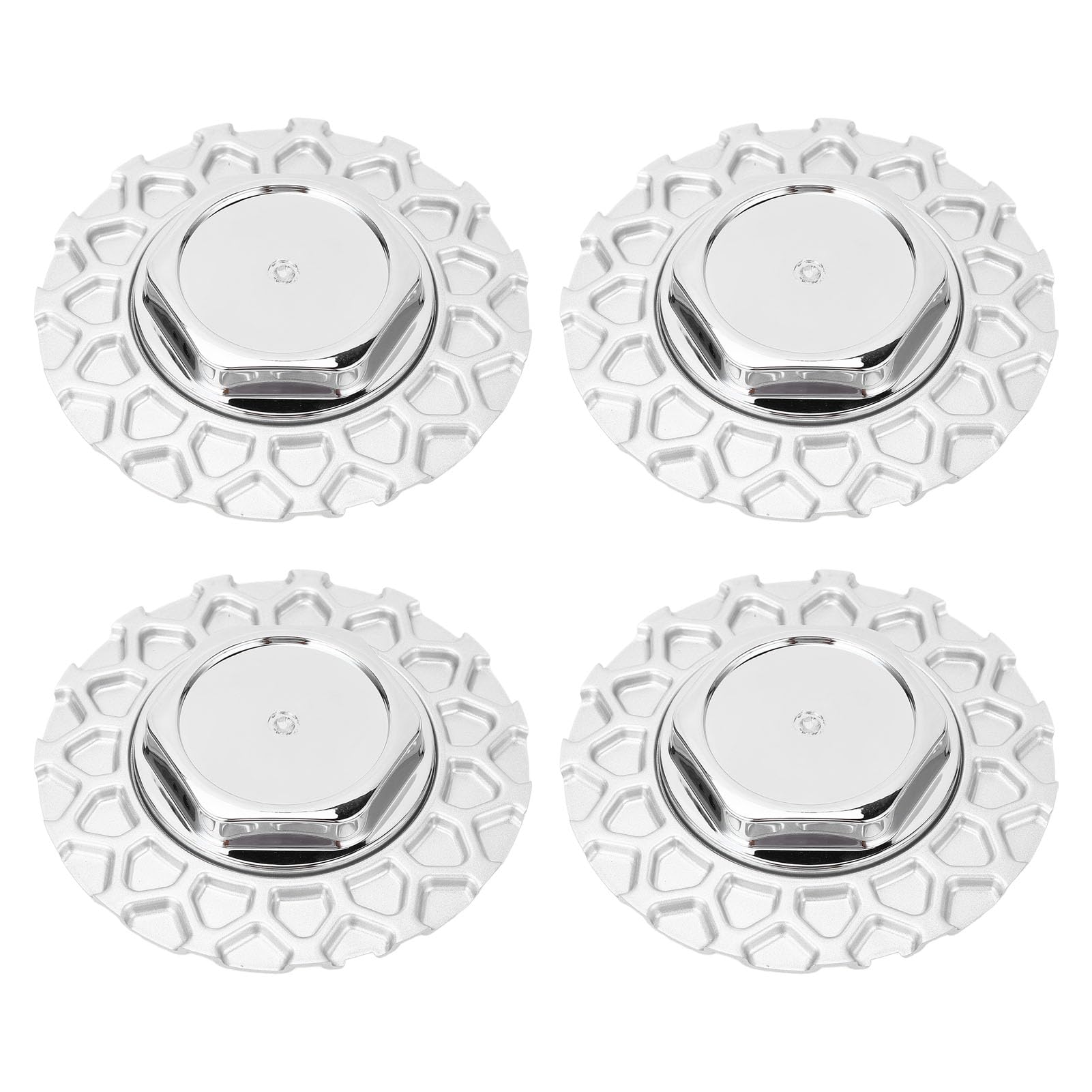 4 Pièces Capuchon Central de Roue 157mm Argent Structure Stable Forme de Ajustement Universel Capuchons de Moyeu de Jante de Voiture pour Véhicules Capuchon Central de