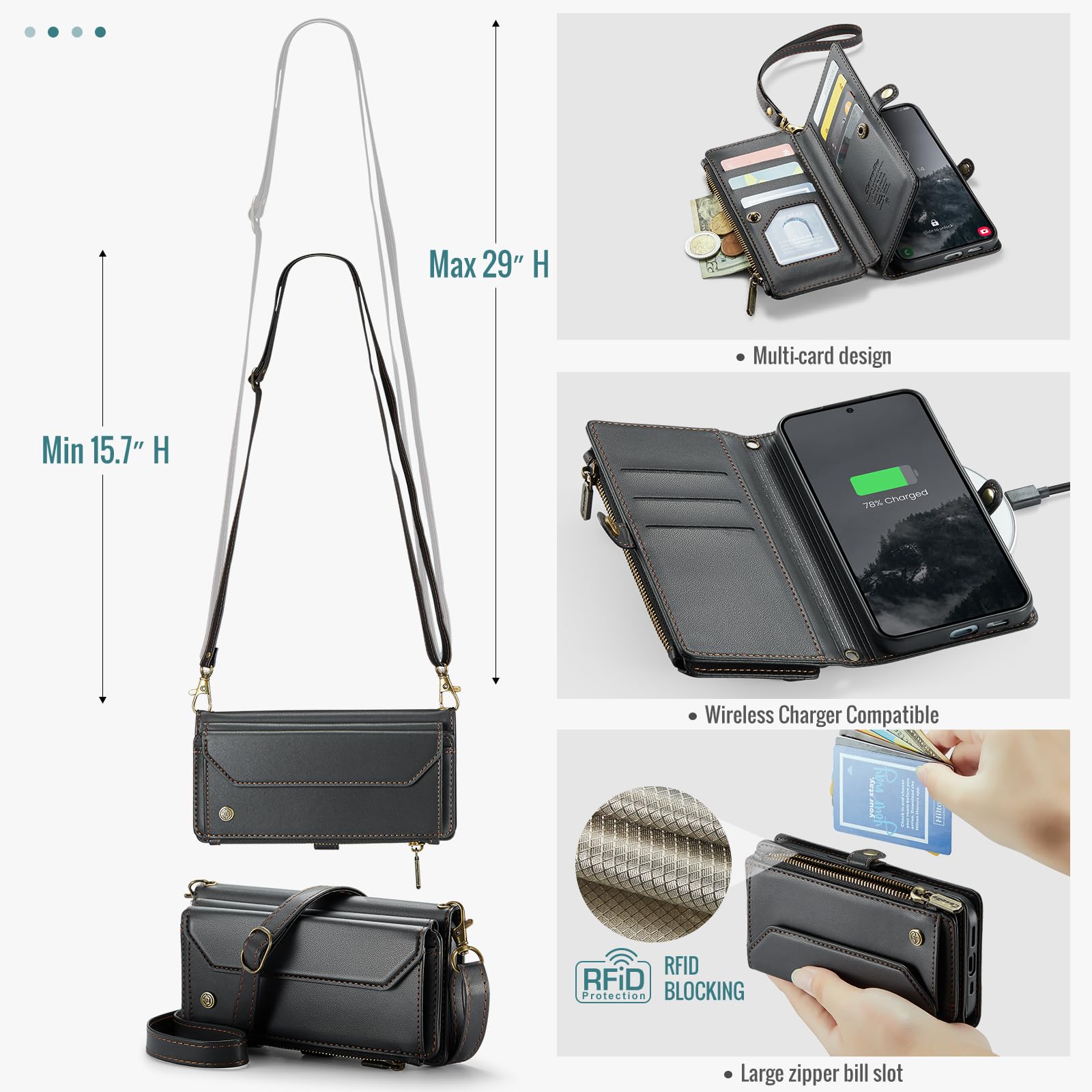 Funda tipo cartera para Samsung Galaxy S26 FE con soporte y bloqueo