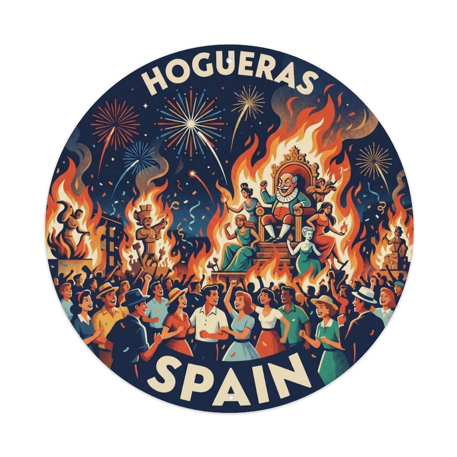 Alicante Hogueras Festival Spain Landmark Travel Metal Tin Sign
