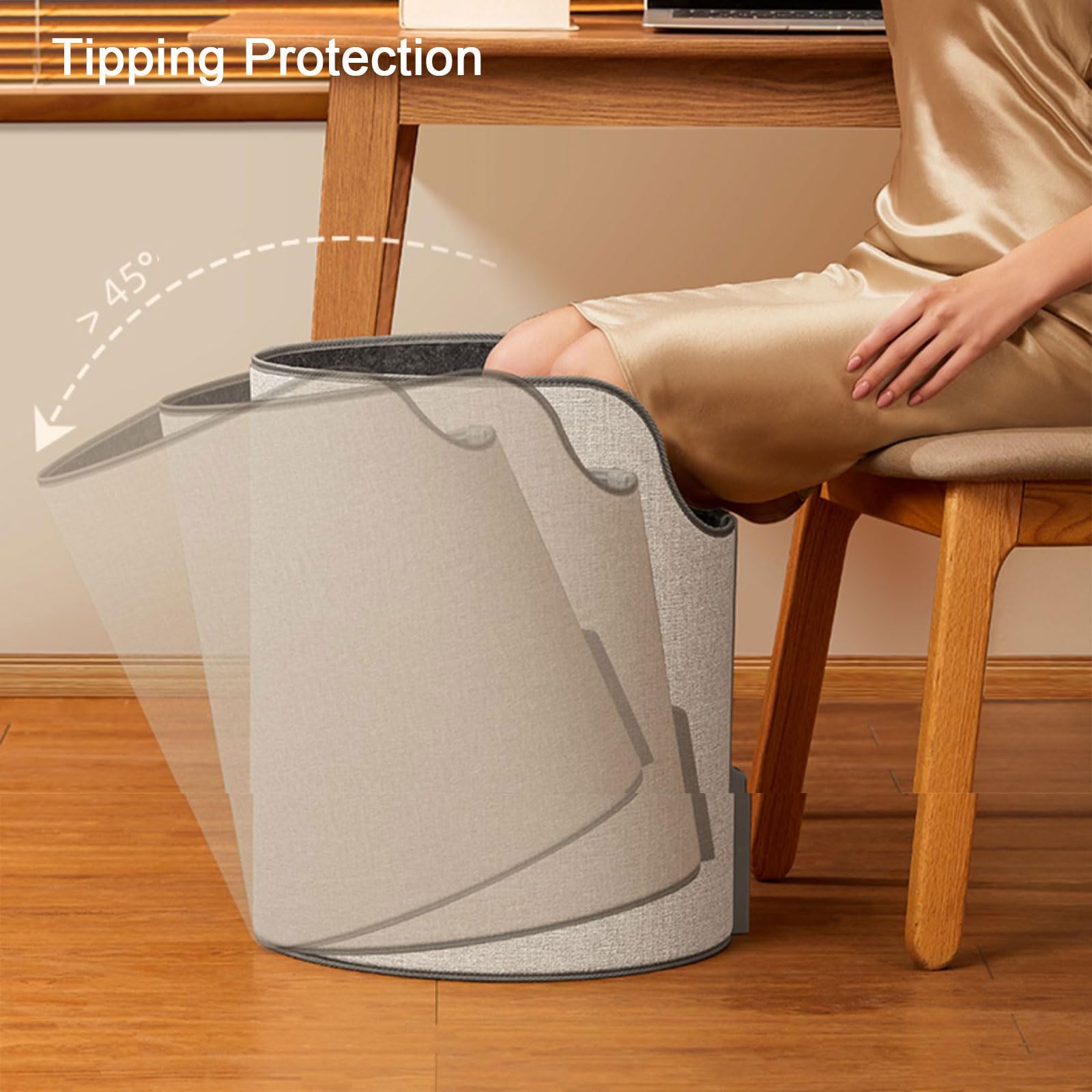 Scaldapiedi elettrico riscaldato con controllo della temperatura, design pieghevole per uso sotto la scrivania in casa e in ufficio