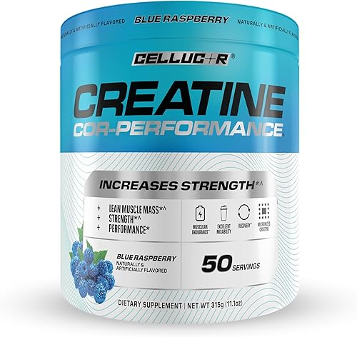 Miniatura 4 de Cellucor Creatina en polvo, sabor a frambuesa azul  Aumenta la fuerza, masa muscular magra y resistencia, creatina micronizada para una rápida