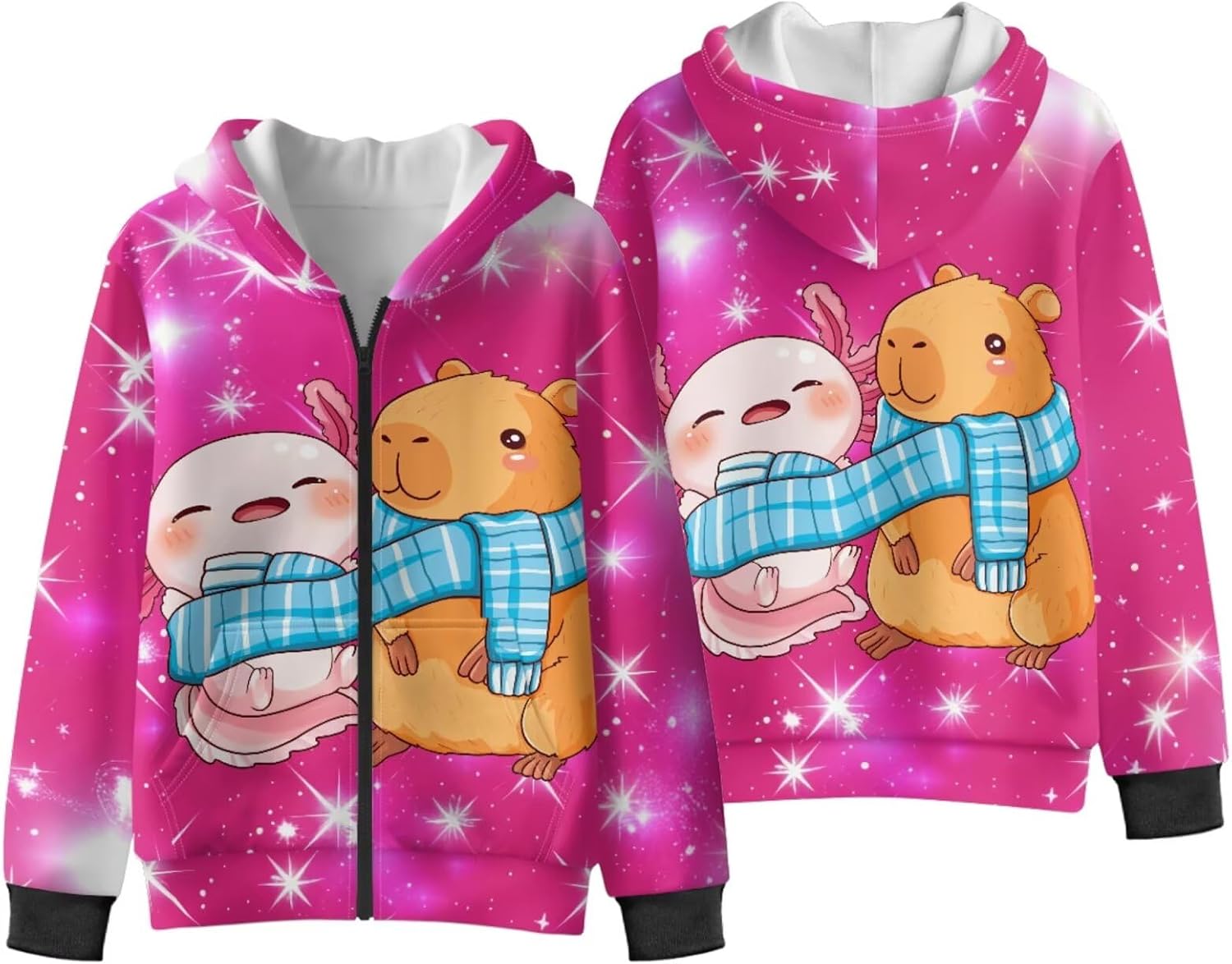 Kids Hoodies for Girls Boys Fleece Hooded Sweatshirts Thick Winter Outfits with Pockets Causal Wear S-XL