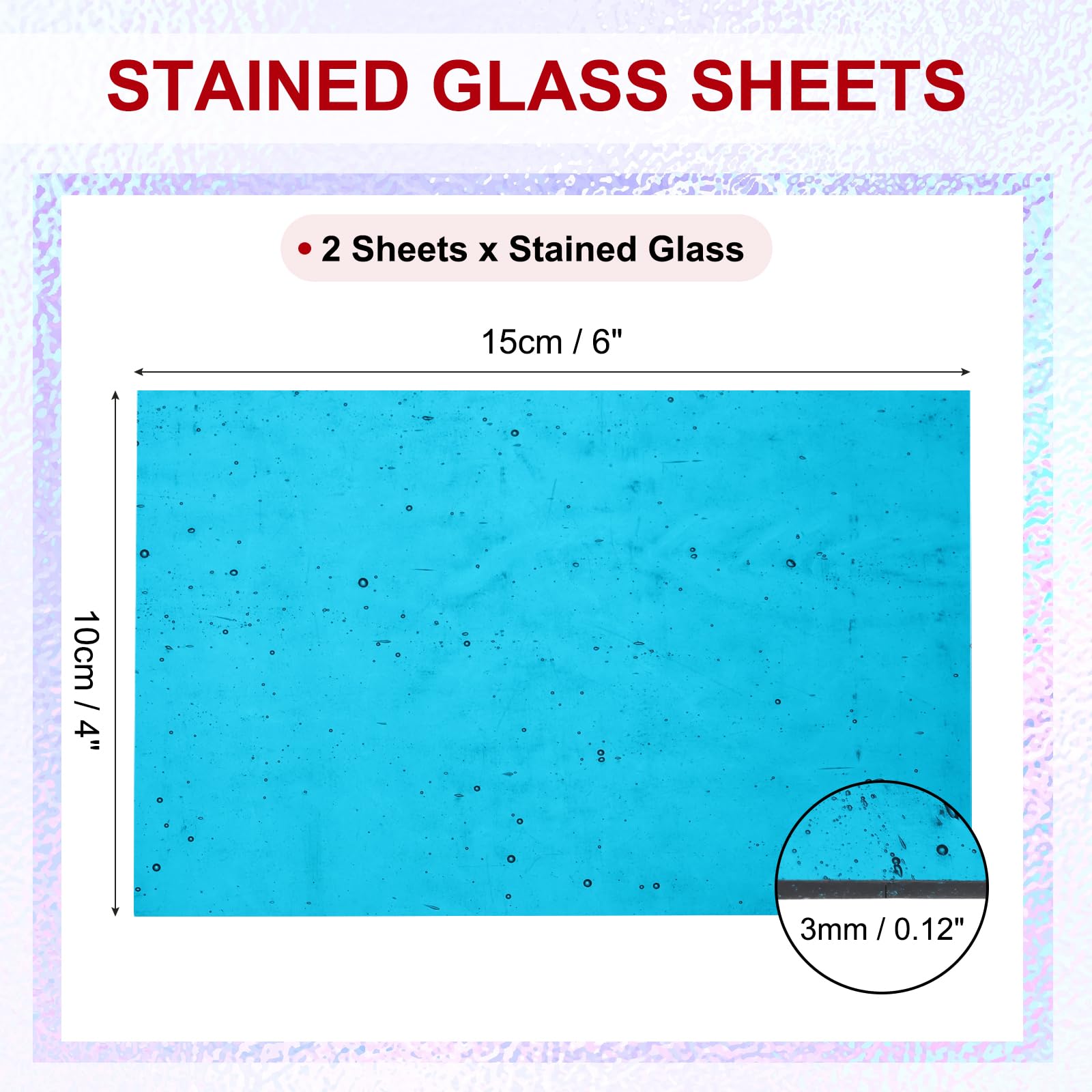 PATIKIL 4 x 6 Inch Transparent Stained Glass Sheets - Image 2