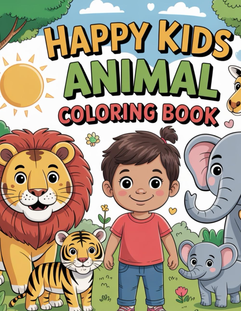 “Happy Kids Animal Coloring Book”