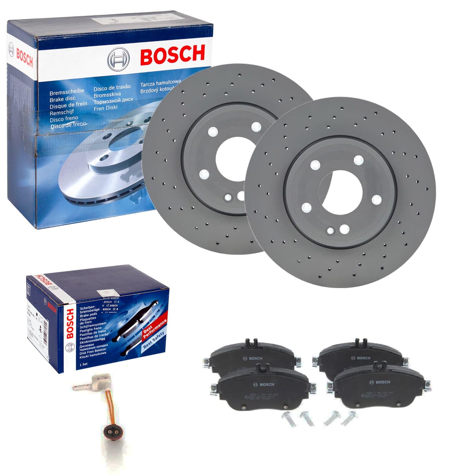 Bremsscheiben 295mm+Beläge vorne | 0986479A02 + 0986494662 + 1987474966 Kompatibel mit A-Klasse (W176),B-Klasse Sports Tourer (W246, W242)