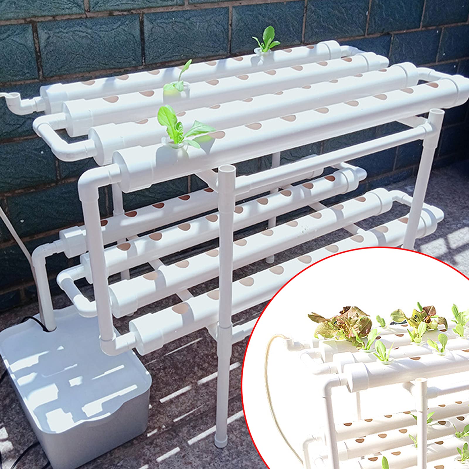 Hydrocultuur Diepwatercultuur Kweeksysteem - Compleet 6-Emmer Systeem