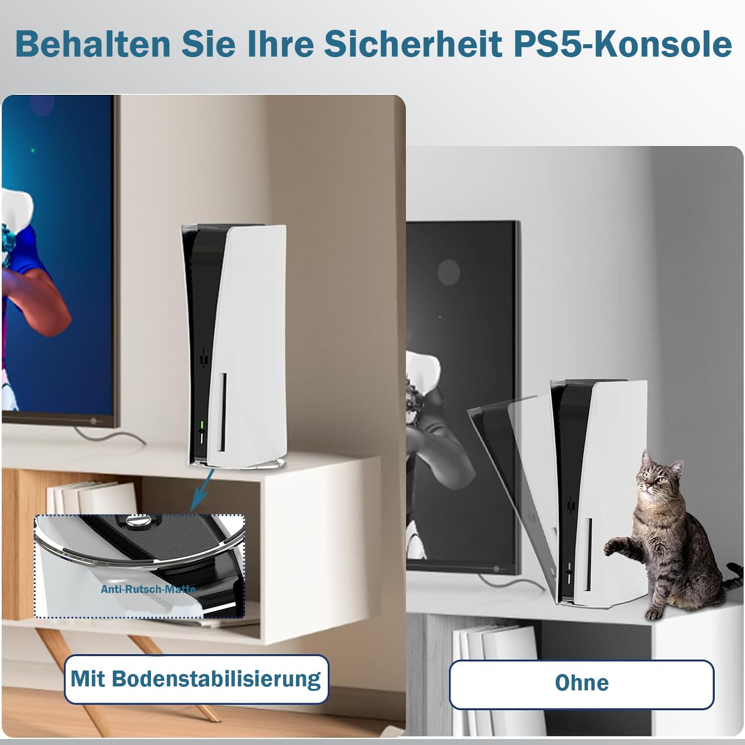 Supporto verticale per PS5 Slim e Playstation 5 Pro - Supporto verticale per console PS5