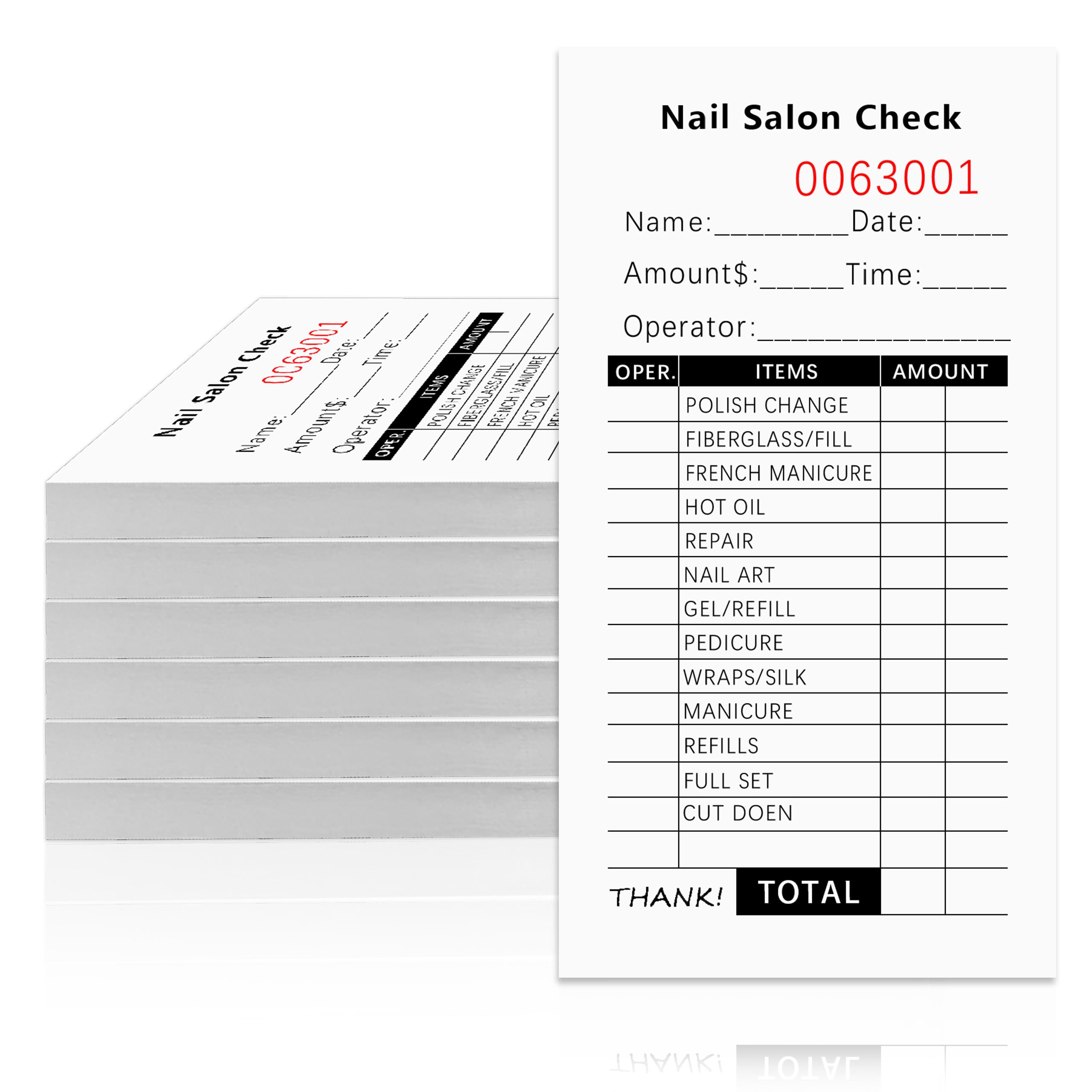 12 Pack Nail Spa Salon Sales Book Guest Checks Pad 2.76x5.12 Inch Beauty Salon Receipt Ticket Book Nail Order Barbershop Supplies for Salon Barber