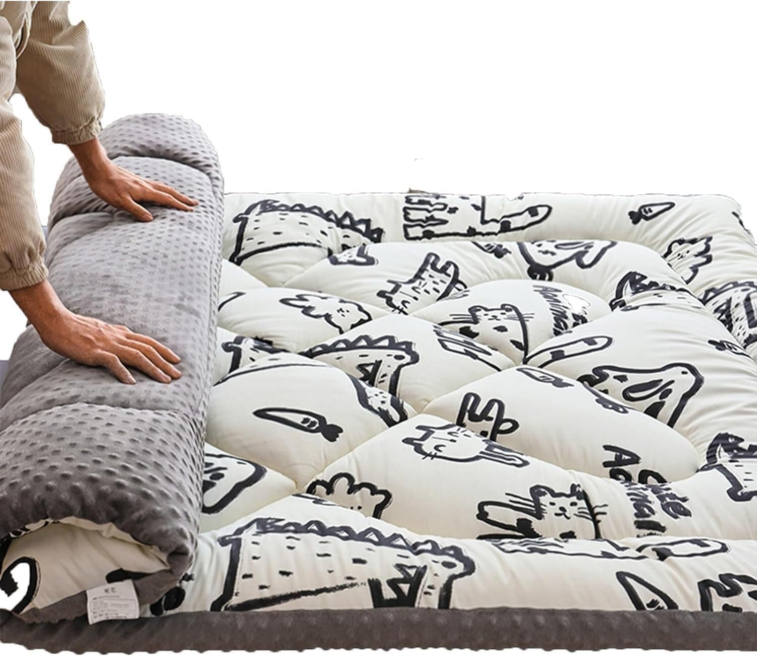 Materasso Futon Giapponese Pieghevole - Spesso 8 Cm, Portatile, Per Ospiti O Campeggio, Multiple Misure - Foto 5