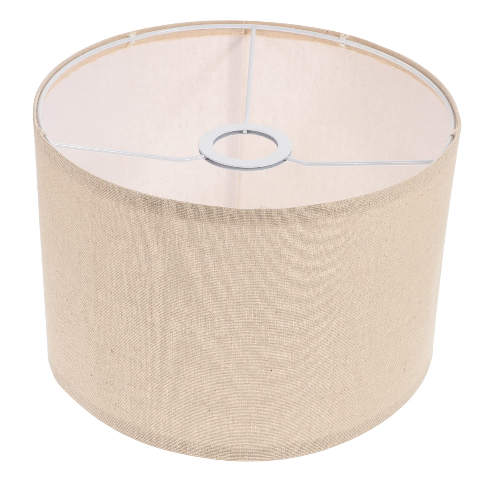 MAGICLULU Desktop Stand Drum Lamp Shades Linen Fabric Lampshade Classic Modern Chandelier Shade Replacement Clip On Shade Light Cover for Floor Table Bedside Beige