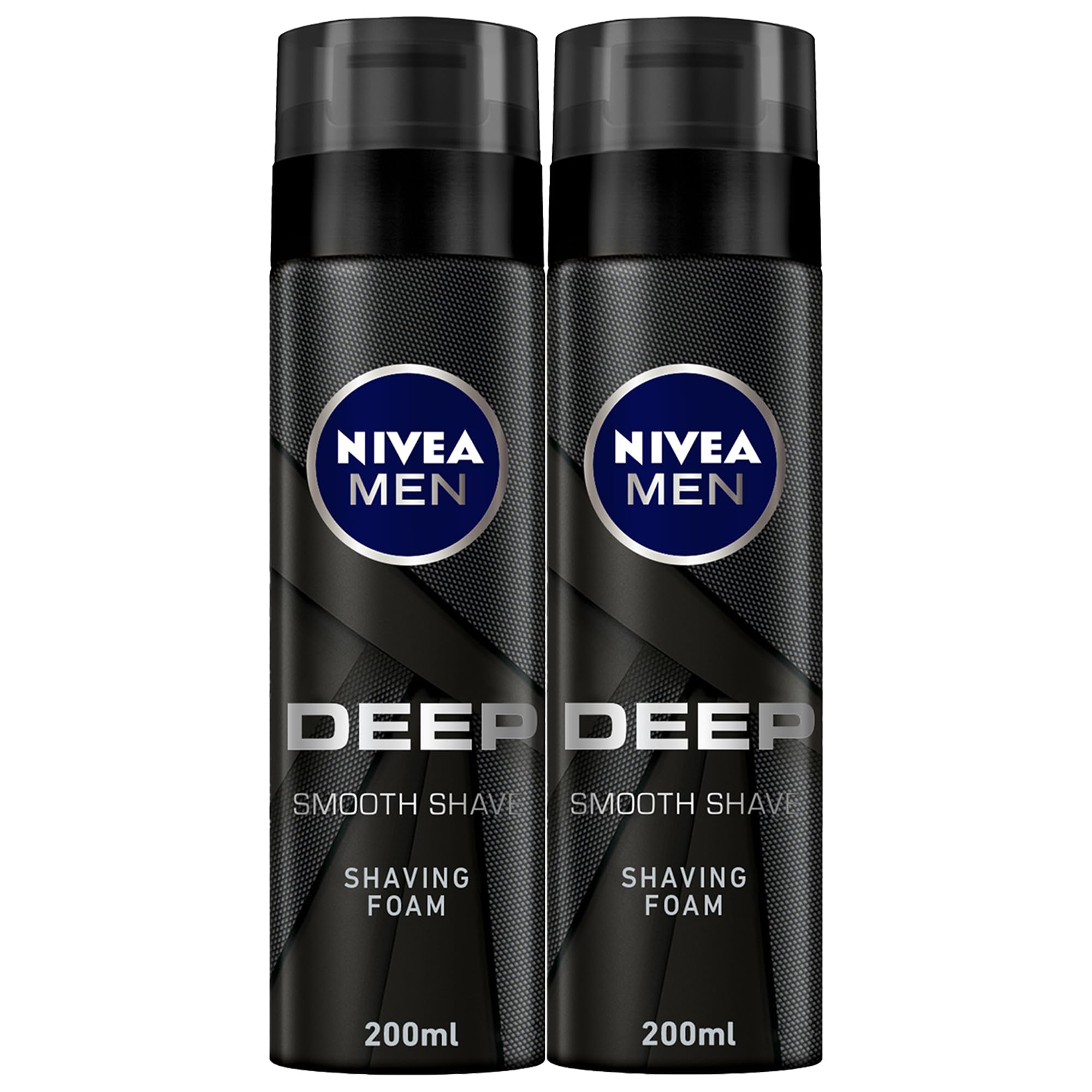 MEN Shaving Foam, DEEP Smooth Shave Antibacterial Black Carbon, 2x200ml