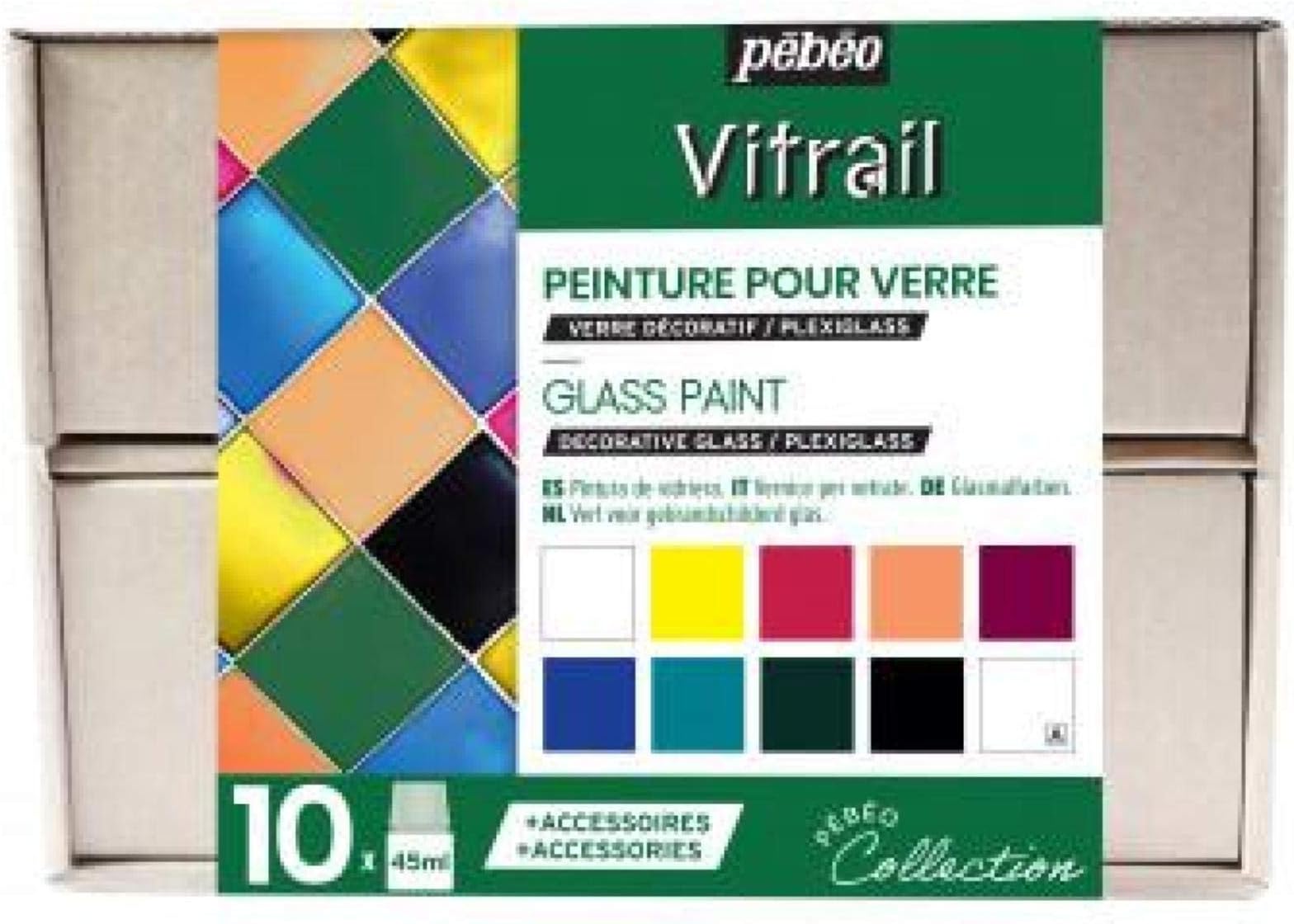 KREUL 16601 - Glass & Porcelain Clear Set di 6 barattoli di vernice