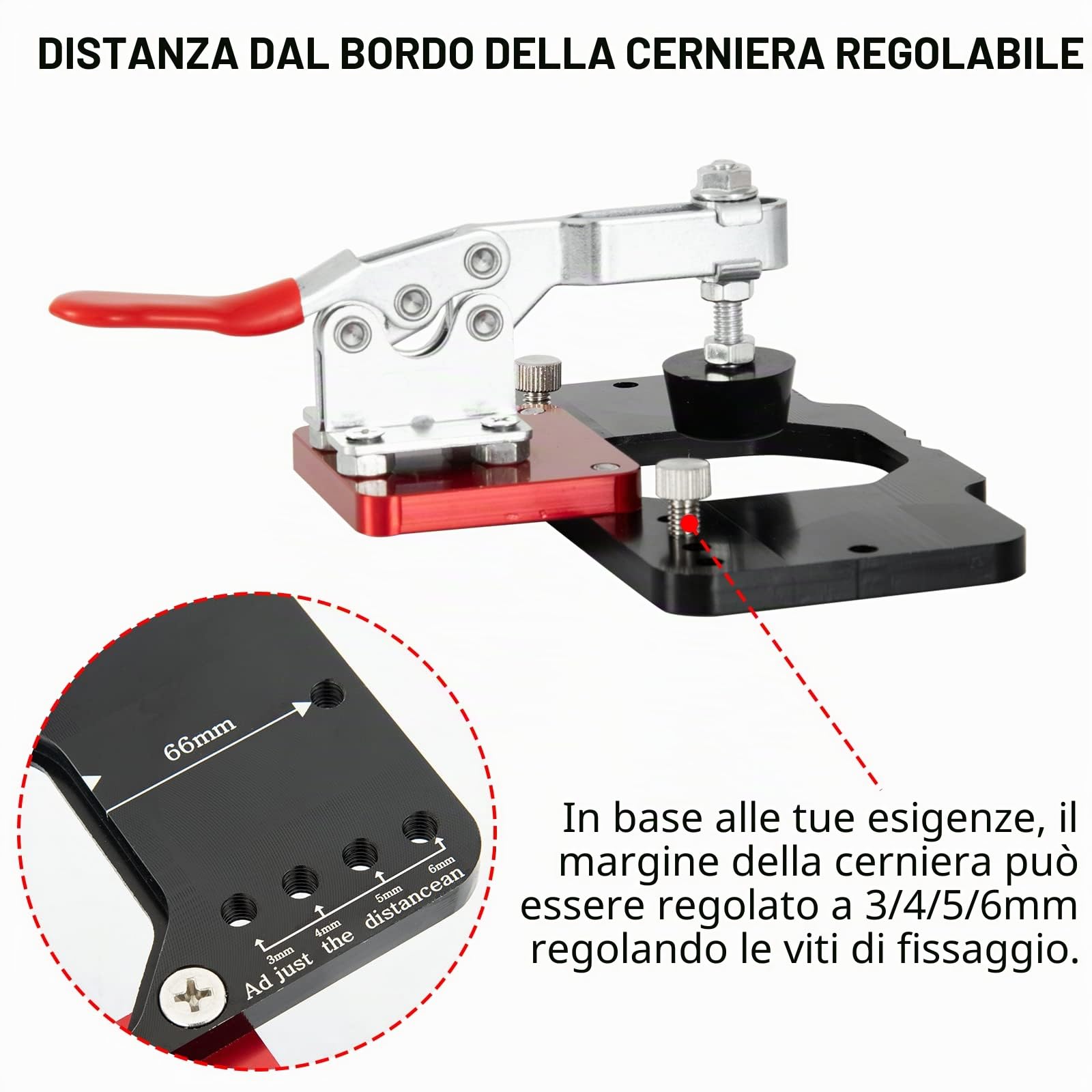Dima per Cerniere 35mm, per Armadietti, a Scomparsa, Perforatrice per Fori, Localizzatore Accurato della Guida per Trapano per la Lavorazione del Legno Fai-da-te