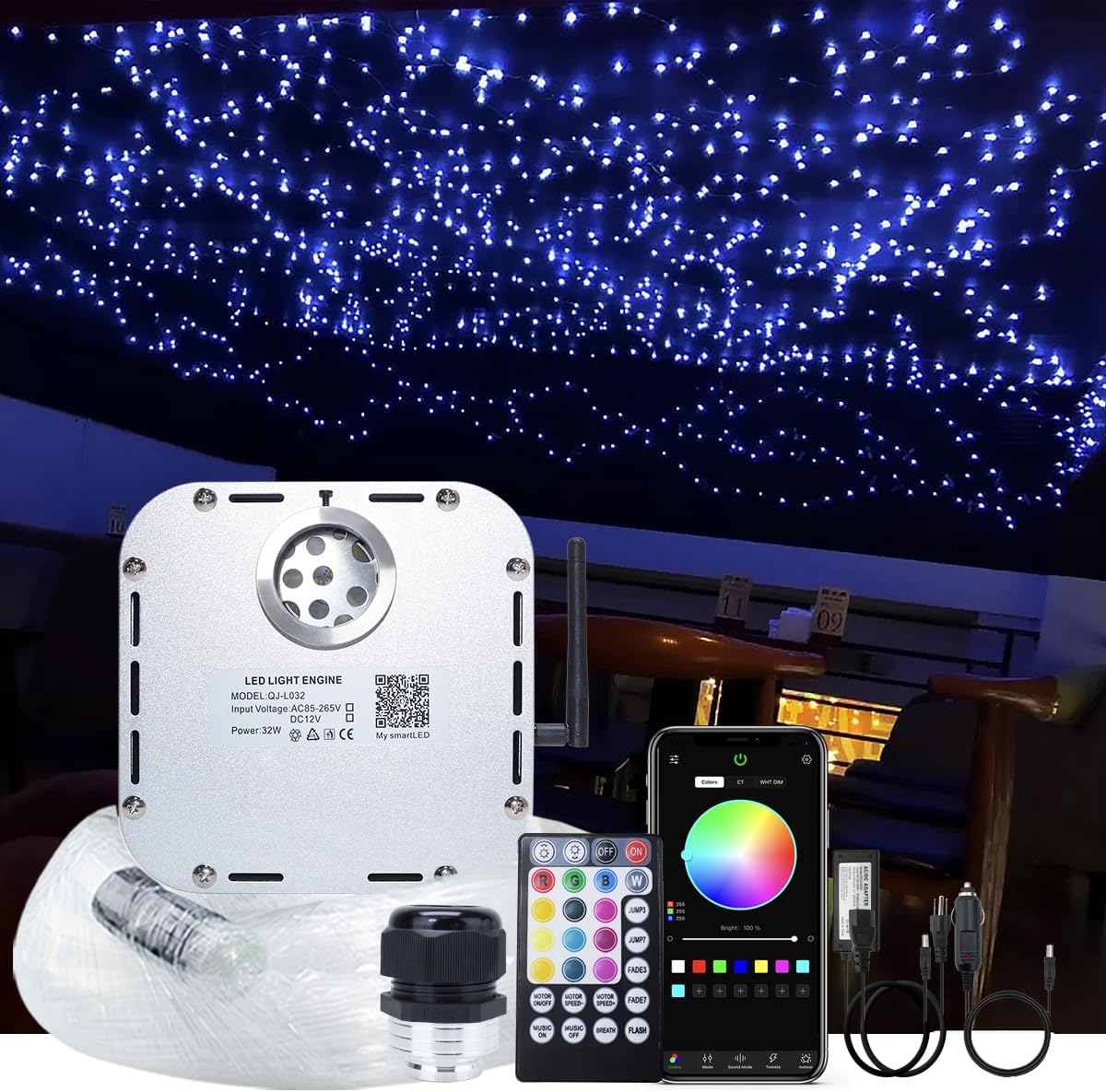 32W Twinkle Fiber Optic Light