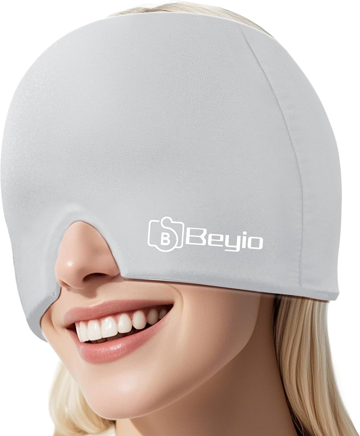 Migraine Relief Cap, All Around Gel Covered Reusable Headache Relief Cap, Black Migraine Cap for Headache Relief, Puffy Eyes