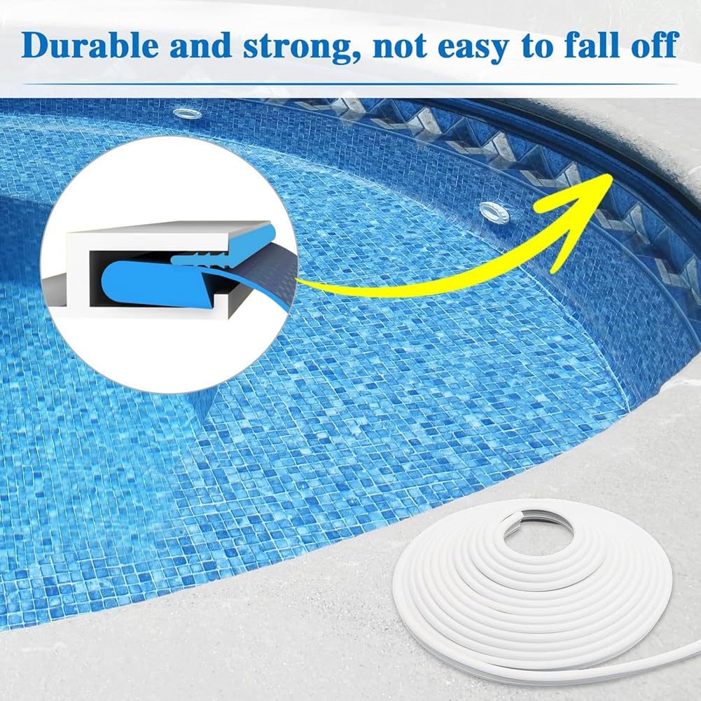 36,6 M Liner Lock Piscina empotrable, cuña de perlas, rodillo de bloqueo de pavimento, juego de parches para piscinas elevadas