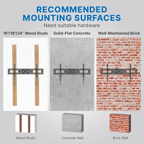 Miniatura 7 de Vanco Soporte de pared extraíble para TV con soporte retráctil de pared para pantallas de 43 a 90 pulgadas, perfil bajo y compatible con VESA de 800