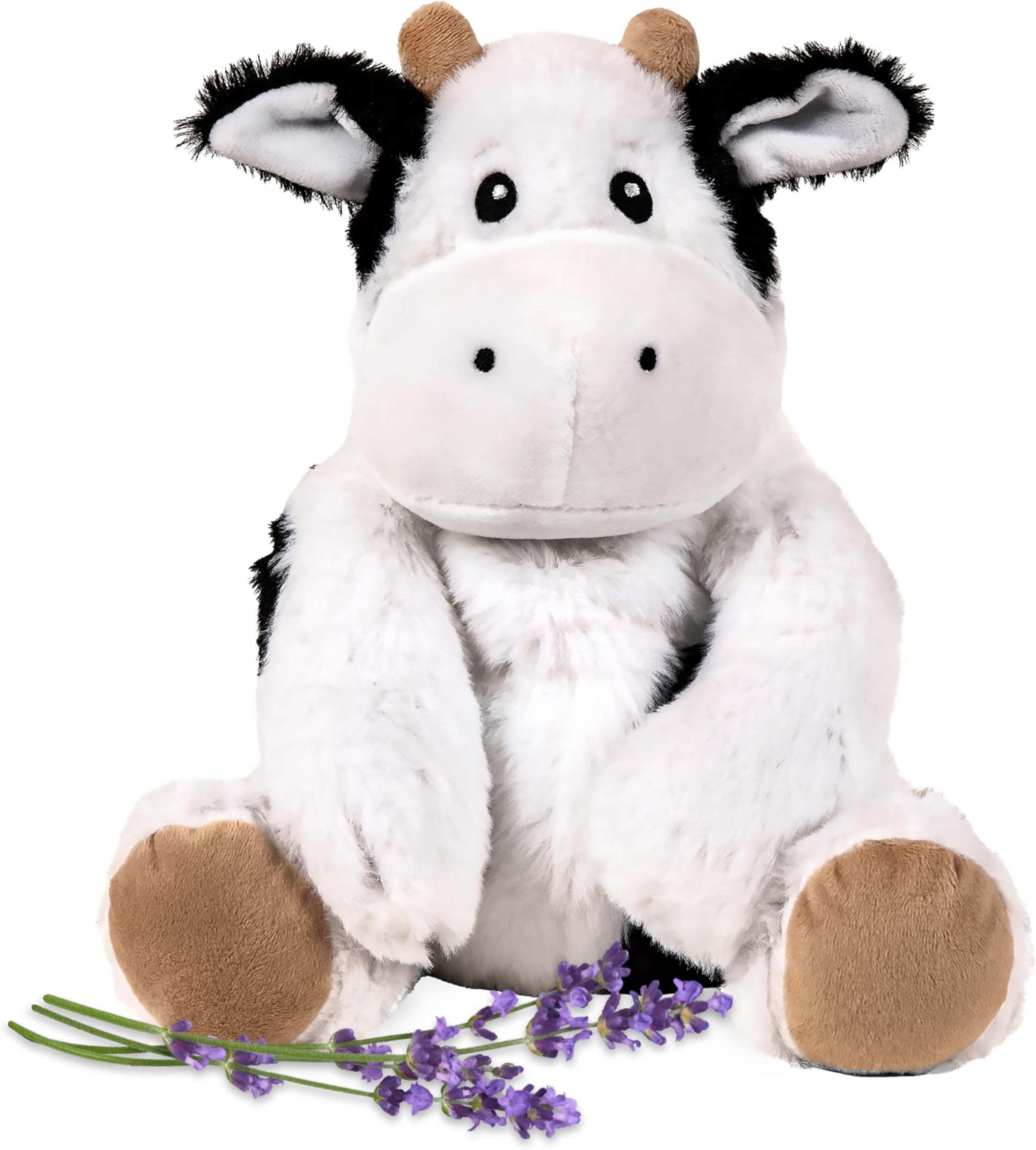 Callie Cow - Microwavable & Weighted Plush Stuffed Animal - Heated Plushie for Warmth - Cute, Soft, Cozy Toy for Adults & Children (Boys, Girls, & Toddlers) by Warm Pals