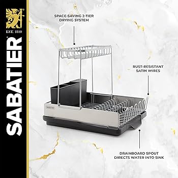 SABATIER 拡張可能な食器スタンド Amazon.com: Sabatier Expandable Stainless Steel Dish Rack