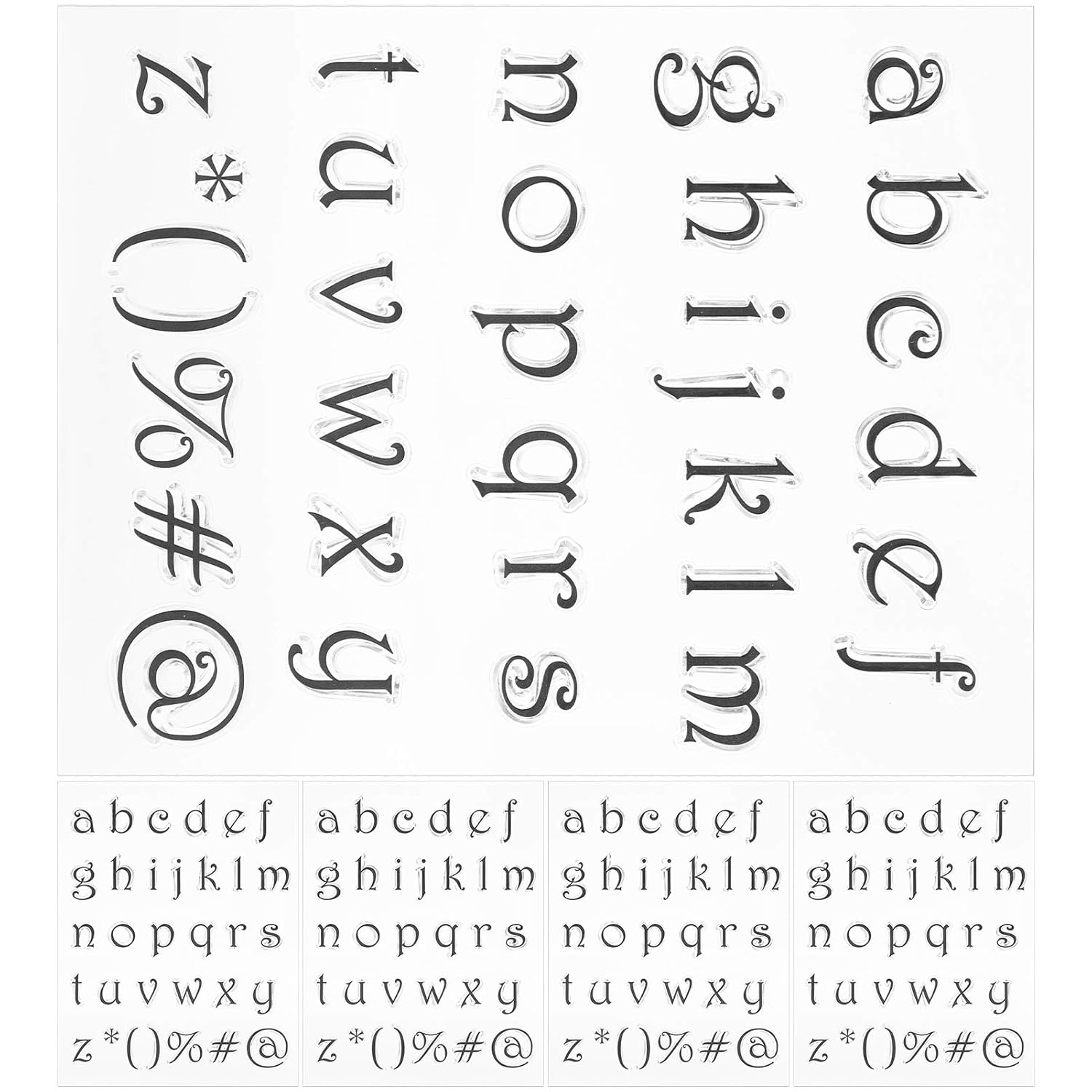 装飾を印刷するための透明な小文字のアルファベットのクリアスタンプ Faz Co 装飾を印刷するための透明な小文字のアルファベットのクリアスタンプ Faz Co