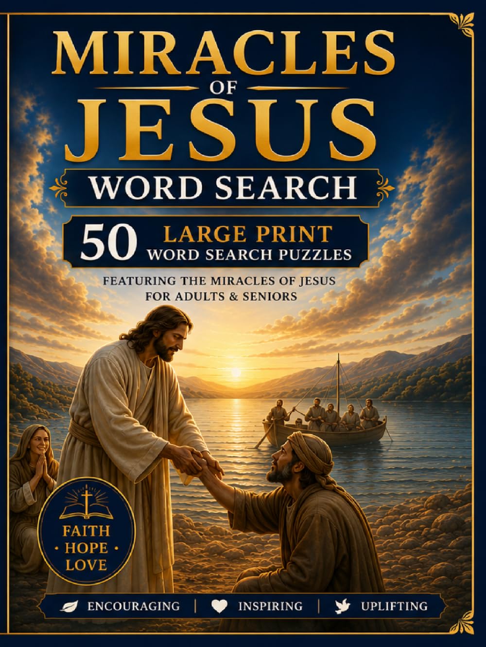 Miracles of Jesus Word Search: 50 Large Print Christian Word Search Puzzles Featuring the Miracles of Jesus and Solutions for Adults & Seniors (Christian Word Search Collection)