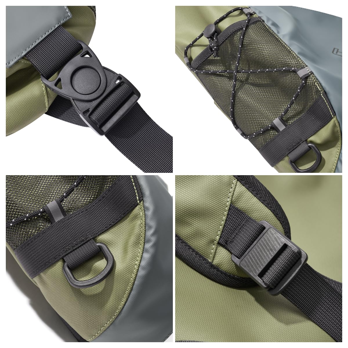 Borsa a Tracolla Uomo Multiuso, Leggera e Impermeabile, Grande Capacità per Viaggio, Lavoro e Outdoor, verde