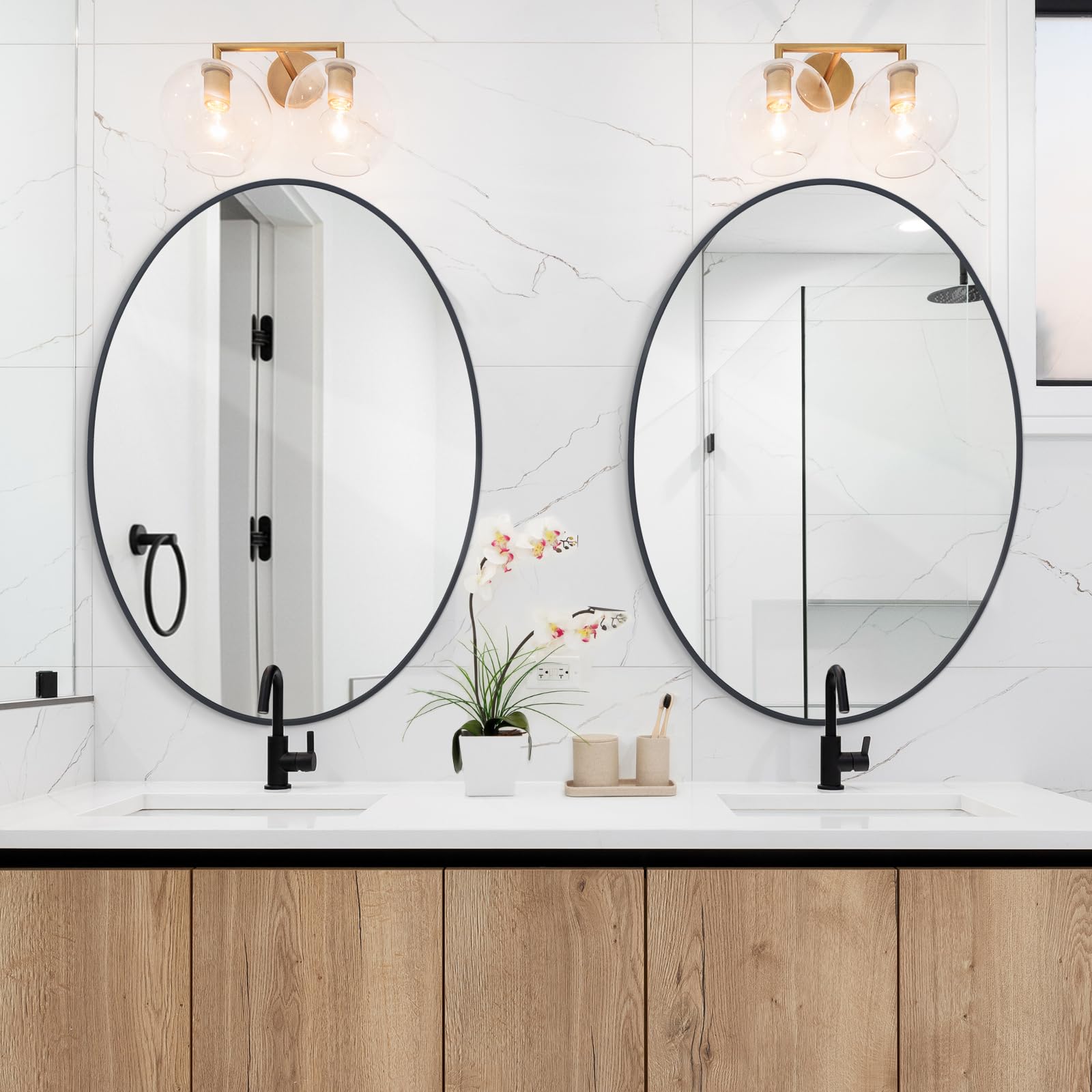 Grand Miroir Mural - Miroir décoratif pour Salon, Salle de Bain, Chambre, entrée - Miroir décoratif - 80 cm x 60 cm Grand Miroir Mural - Miroir décoratif pour Salon, Salle de Bain, Chambre, entrée - Miroir décoratif - 80 cm x 60 cm