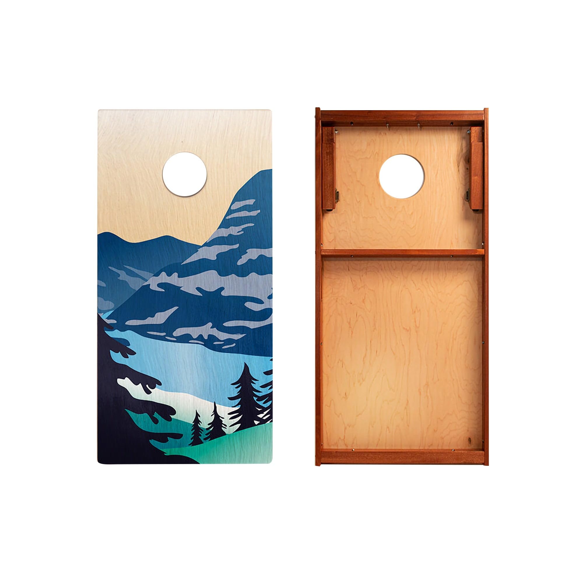 Skip's Garage Glacier Waterproof Cornhole Boards - Includes (2) Boards (NO Bags) + (2) Board Hole Lights