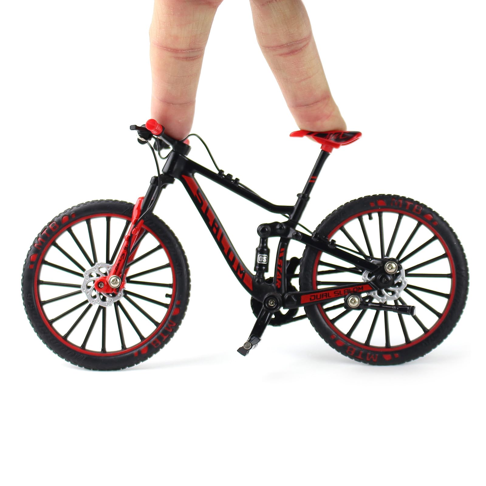 MayDONG Vélo de montagne miniature en alliage à l'échelle 1:10 avec couleurs vives, cadeaux amusants et intéressants pour adulte