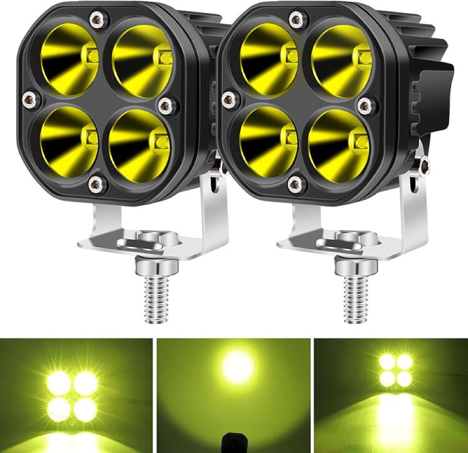Ourbest Spot Lights, 3Inch Cube Work Driving Pod Lights for Offroad (C, 3inch)
