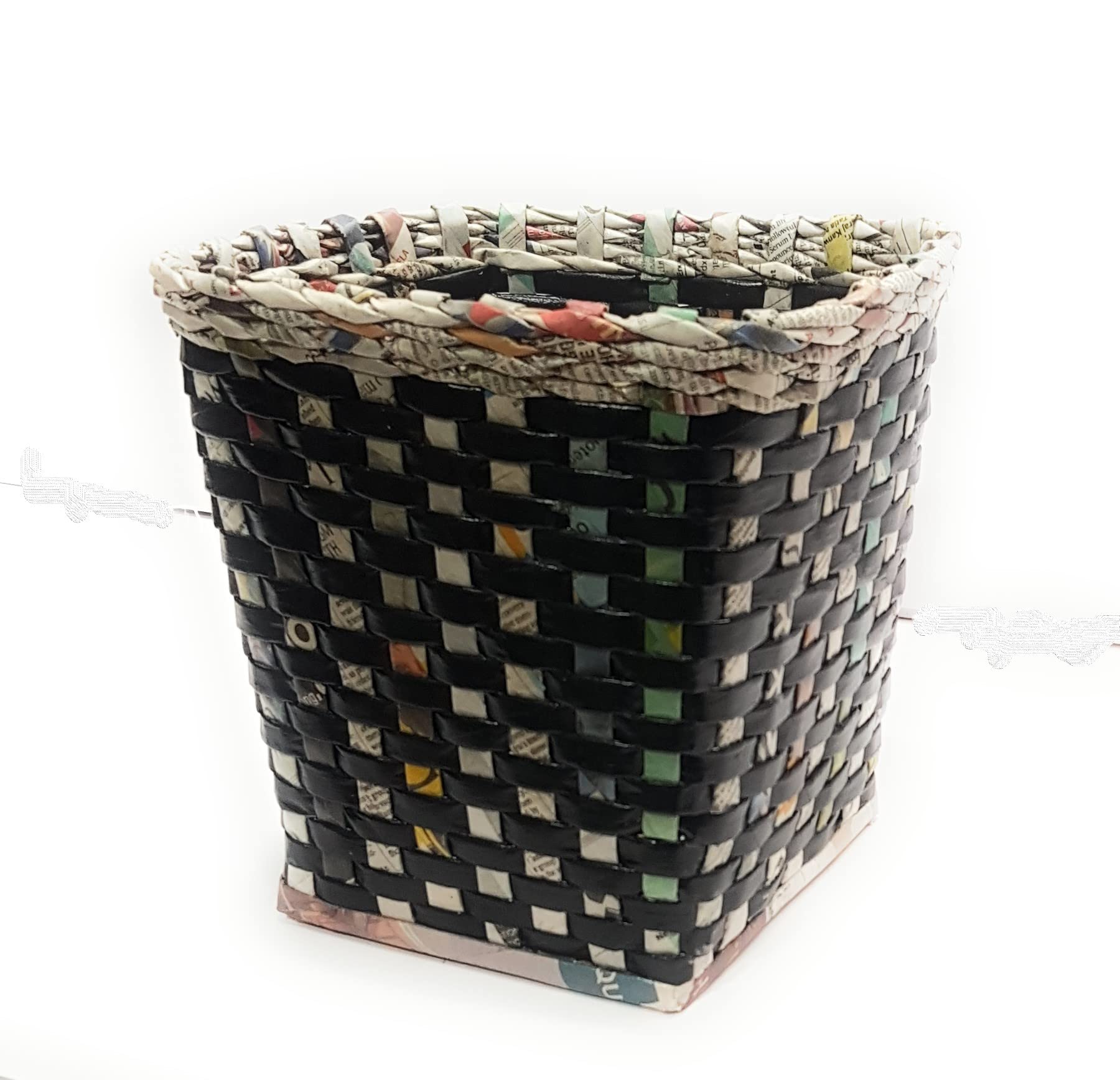 Handcrafted Paper Straw Dustbin - 10L -8